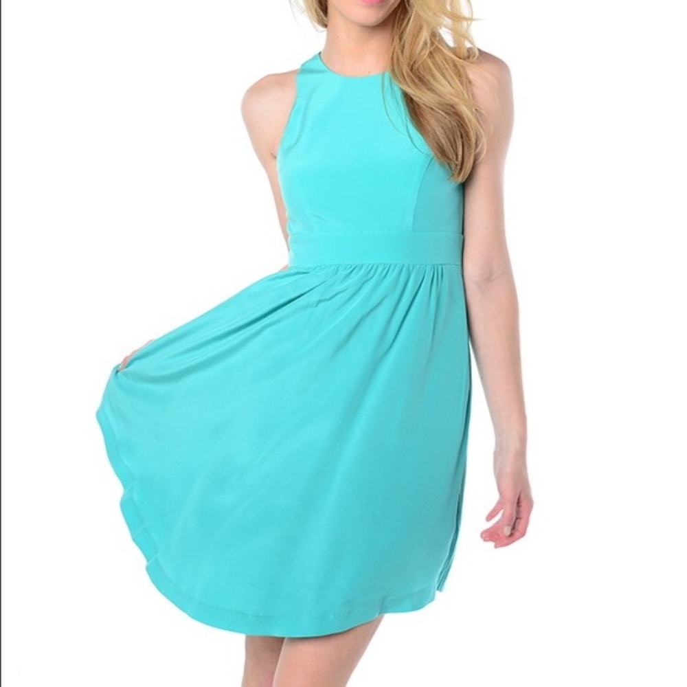 Annie Griffin Teal Silk Dress